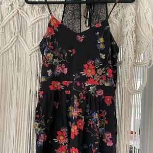 Express romper with flowers